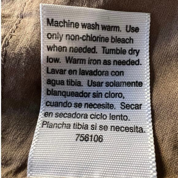 a.n.a Floral Embroidered Khaki Full Midi Cotton Skirt Size 12P - Picture 7 of 9